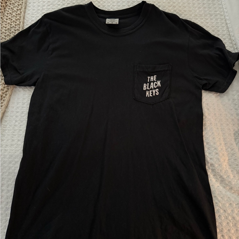 Black Graphic T-Shirt with Pocket